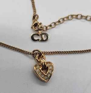 Christian DIOR Heart Pendant Necklace